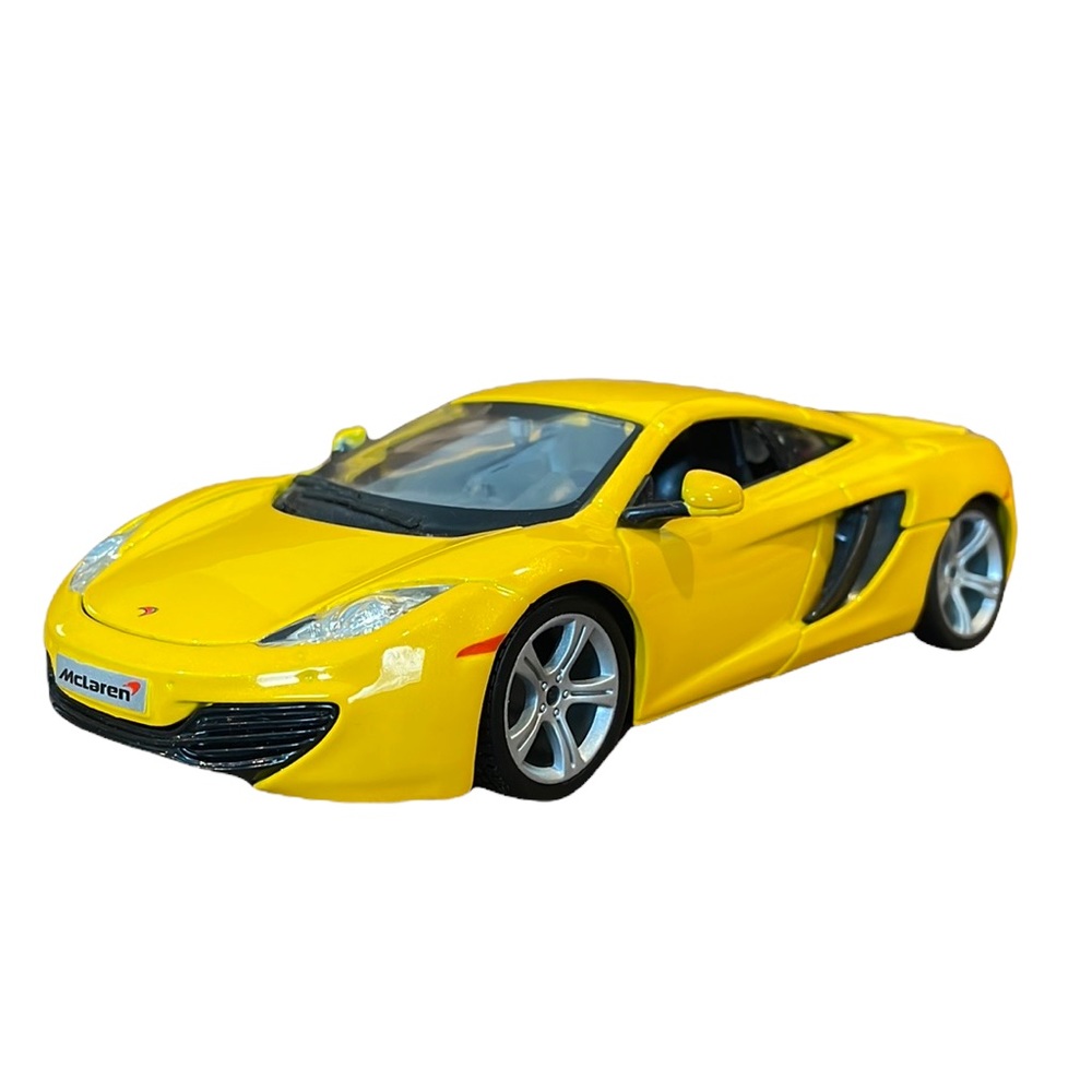 Mc Karen MP4-12C 1:24 scale model car by burago Yellow